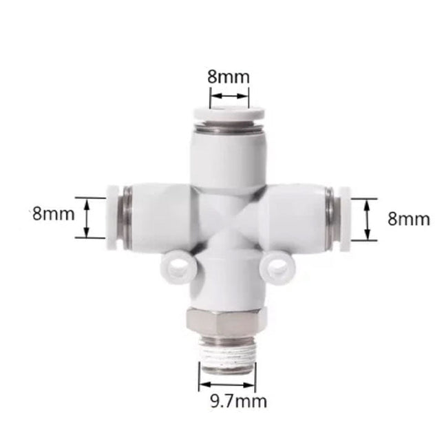Airtac PZB: Accessories--One-touch fittings(stainless steel) - PZB801D-S