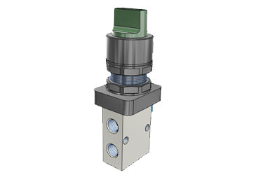 Airtac S3HS-06: Manual Valve. 3 Way - S3HS06G